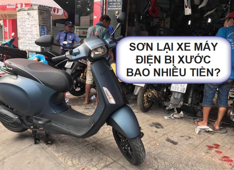 Sơn lại xe máy điện bị xước bao nhiêu tiền, đắt không?